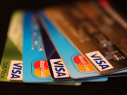 Several credit cards fanned out